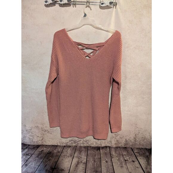 Alice Brittney lace up off the shoulder sweater medium - Picture 1 of 3